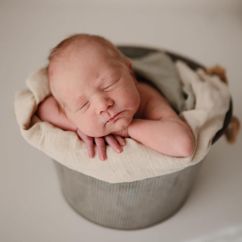 100% 23.5" 23.5" 3-Pack mushie Muslin Baby Cloths | Organic Cotton | x (Fog)