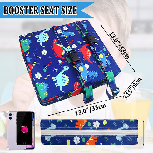 2 Taeku Booster Seat for Dining Table, Portable Kids Toddler Booster Chair Increasing Cushion Cartoon Seat Pad