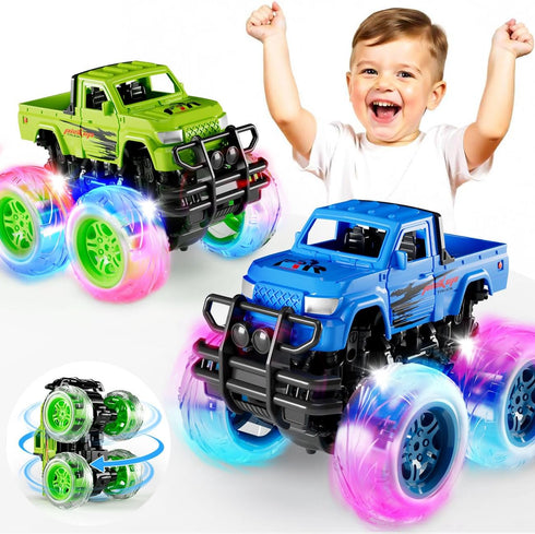 SEPHIX Monster Truck Toys for Toddler Boys Gift:2 Pack Trucks for Boys