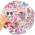 Hopetl 50Pcs Pink Bow Nurse Stickers Medical Accessories Stickers for Laptop, Water Bottle, Scrapbook, Journaling