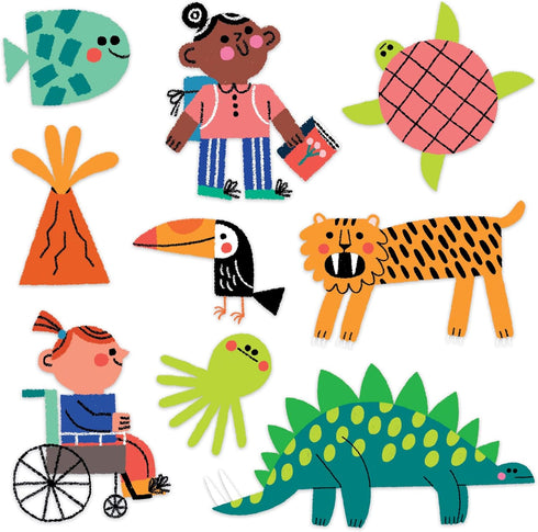 Mudpuppy Natural History Museum 64 Piece Search & Find Puzzle – Present Day & Prehistoric Animals, Ages 4+