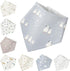 wefigs Baby Drool Bibs, 3-Layer Waterproof and Soft Cotton Bibs for Drooling and