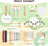 Miljgte 1-3, Set 12-18 Wooden Musical Instruments for Toddlers Montessori Percussion with Xylophone, Natural Music
