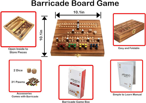 2025 2-4 Barricade Board Game - Malefiz Game - Dice Games - Player Competitive Strategy Game - Fast Board Game Fun