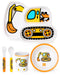 Lehoo Castle Kids Plates and Bowls Set, 5-Piece Dinnerware for Toddler, Includes Plate, Bowl, Cup, Tableware