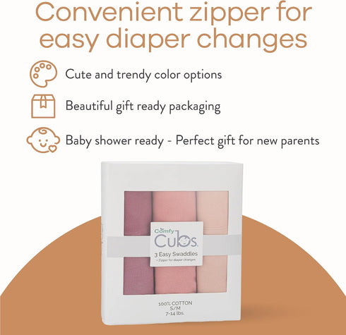 Comfy Cubs Easy Adjustable Sleep Sack with Easy Access Zipper and Baby Changing Pad Bundled
