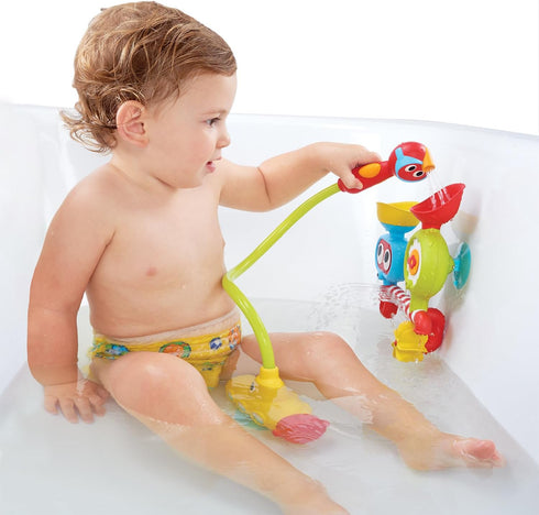 2+) Set Yookidoo Submarine Spray Station Kids Bath Toy (Ages Mold-Free, Wall-Mounted, Battery-Operated Shower Head