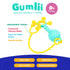 Mobi Gumlii Sensory Teether Baby Rattle Toy - Food Grade Silicone, BPA Free, for Babies 0-6 Months, Pack of 1
