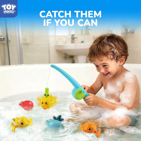 1-3, 1-3 TOY Life Bath Toys for Kids Ages Magnetic Fishing Game with Mold Free Wind Up Bath Toys for Toddlers & Toy