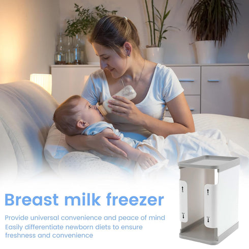ZJRDYYK 60 OZ Breastmilk Storage Container, Freeze Organizer for Breast Milk Storage Bags, First-in First-Out Breast