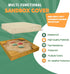 60-inch 420D Sandbox Cover Square, Heavy Duty Oxford Sand Box Lid, Waterproof & UV Resistant Outdoor Toy Pit Cover