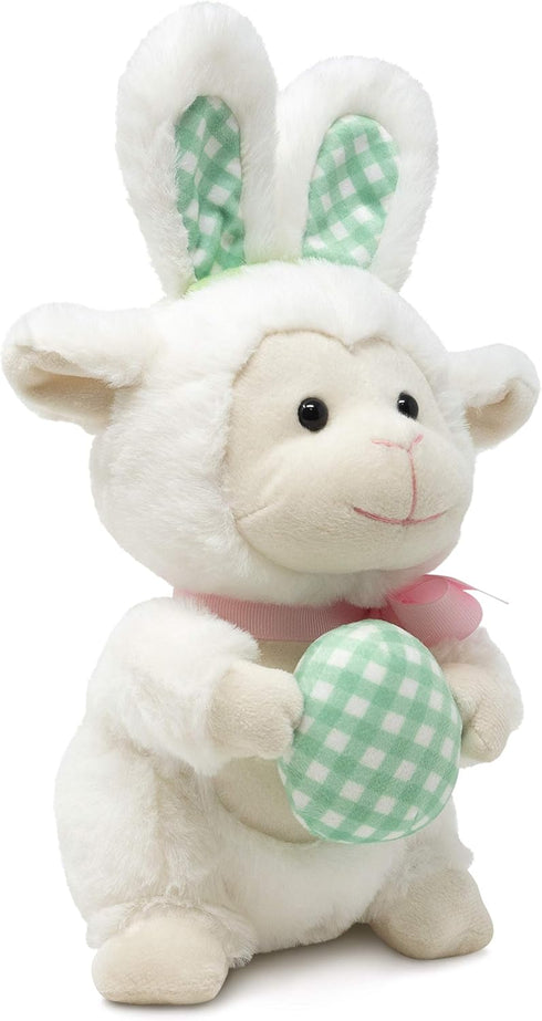 11" Animated Easter Plush Lamb with Bunny Ears - Leapin' Lucy | Dances to Song "Peter Cottontail" | Soft Stuffed Animal