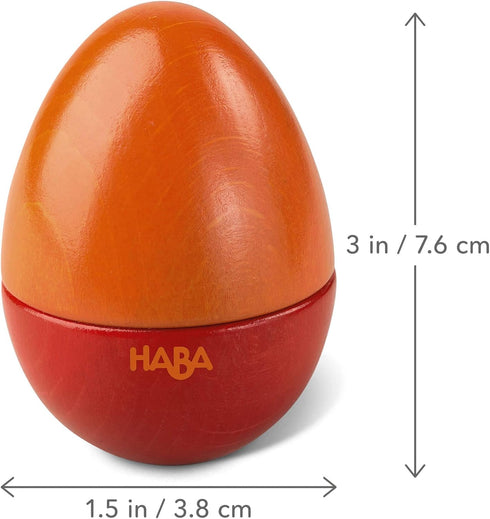 HABA Musical Eggs - 5 Wooden Eggs with Acoustic Sounds, Kids Musical Instruments, Montessori Toys