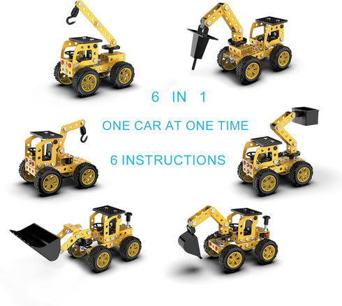 Jixin Xyzhi 3D Set Sets 4-16 Construction Kits Stem Metal Puzzle Machine Vehicle Model Car Construction Toy