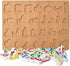 Arabic Alphabet Numbers Wooden Jigsaw Puzzle for Toddlers, Kids Learning Arabic Alphabet Words