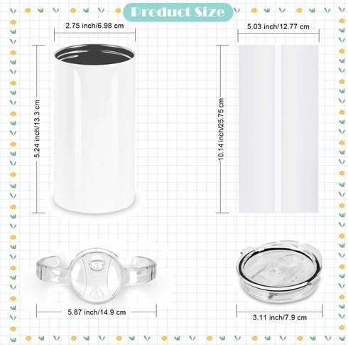 12 Oz 4 Pack, Sublimation Sippy Cup Kids Sublimation Sippy Tumblers, Stainless Steel Todder Water Bottle