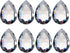 H&D 10pcs 50mm Chandelier Crystal Prisms Pendants - Clear Crystal Teardrops Parts