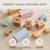 Baby Monthly Milestone Blocks Set of 12, Charming Wooden Newborn Age Blocks for Monthly Milestone Baby Photo Props &