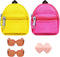 BARWA 5 Pcs Doll Travel Accessories 2 Doll Backpack Bag with Zipper