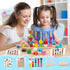 Animal Baby Toys for Boys Girls - Cute Wooden Bead Sequencing Set with Rabbit, Bear, Tiger, Pig, Frog for Early Learning