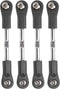RC Steering Rod, 4Pcs Adjustable Metal Steering Linkage Rod for Remote Control Car Servo Pull Rod