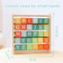 18M+, FReniland Wooden Activity Cube - Double-Sided Abacus & Alphabet Flip Tiles for Toddlers Educational Learning Toy