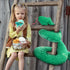 Muiteiur Giant 6 Piece Snake Stuffed Animal - 55 inch Mommy Snake with 3 Baby Snakes & 2 Eggs, Green Plush Toy