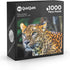QuizQuirk 1000 Piece Puzzle - Bold Leopard Jigsaw for Adults/Teens (Puzzle Saver Kit Included)