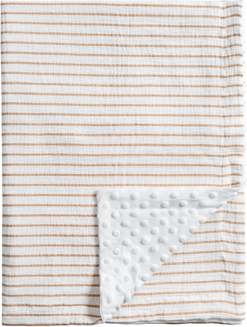 Meracorallo Baby Blankets for Unisex Boys and Girls, Super Soft Nursery Bed Blankets, 30" x 40", Neutral Stripe