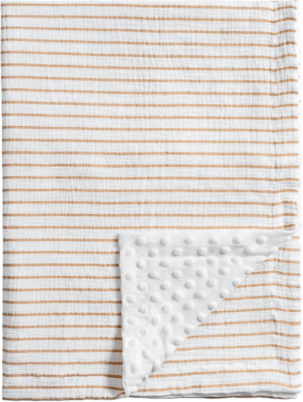 Meracorallo Baby Blankets for Unisex Boys and Girls, Super Soft Nursery Bed Blankets, 30" x 40", Neutral Stripe