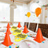 Gejoy 48 Pcs Kids Construction Birthday Party Supplies Kids Construction Hats and Vests Worker Costume Role Play Tote