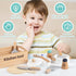 10 Sets, 3+, PCS Wooden Play Kitchen Toys Utensils Accessories, Pretend Play Pots and Pans Montessori Cooking Learning