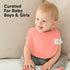 8-Pack Organic Baby Bibs for Baby Girls, Baby Boys - Absorbent Drool Bibs for Spit Ups, Cotton Cloth Baby Bibs