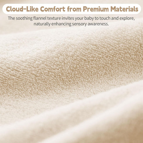 LevNubis 1.3" 47"47" Tummy Velvet Baby Play Mat for Floor, Thick Elasti-Foam Playpen Mat with Removable & Washable
