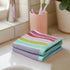 ORIGINAL KIDS Set 12 100% 450 12 12 Wash Cloth - of Stripe Washcloths - Cotton Yarn-Dyed Terry - GSM Quick Dry Soft