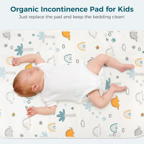 Oeofuzep Pads,39"X27"(1 Pack), Waterproof Crib Pad, Washable Baby Cotton Changing Pee Proof Mattress Cover Toddler Bed