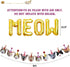 Bessmoso Funny Cat Party Garland, Meow Letter Balloons Cats Faces Banner for Cat Theme Party