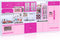 Mastom Kitchen Playset for Girls, Play Kitchen Toys for Dolls with Realistic Lights