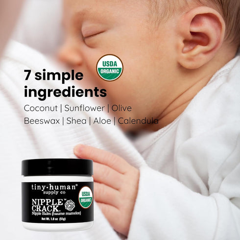 (2 Pack), Organic Nipple Cream, Nipple Crack Lanolin Free Nipple Butter Balm for Breastfeeding Mothers, No Need to Wash