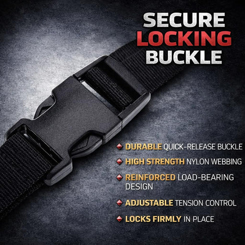1 Pack QuakeHOLD! Universal Flat Screen TV Safety Straps, Nylon Anti-Tip Adhesive Straps, Earthquake Protection
