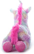 The Petting Zoo 13" Pastel Tie Dye Rainbow Unicorn with Sparkly Silver Horn