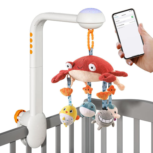 Tumama Baby Crib Mobile with Projection Night Light, Music and White Noise,
