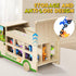 10 Set 2-5 GJZZ Wooden Dinosaur Truck & Magnetic Wooden Dinosaur Train | Montessori STEM Toys for Kids Years | Toddler