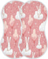 Bulletgxll Set 4, Cute Rabbits Unisex Baby Burp Cloths of Soft Absorbent Organic Cotton Muslin Burping Cloths