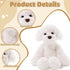 Furvana 10" 3-14 Bichon Frise Plush Puppy, Dogs Stuffed Animals, Bichon Frise Stuffed Animal, Ideal Christmas Animal