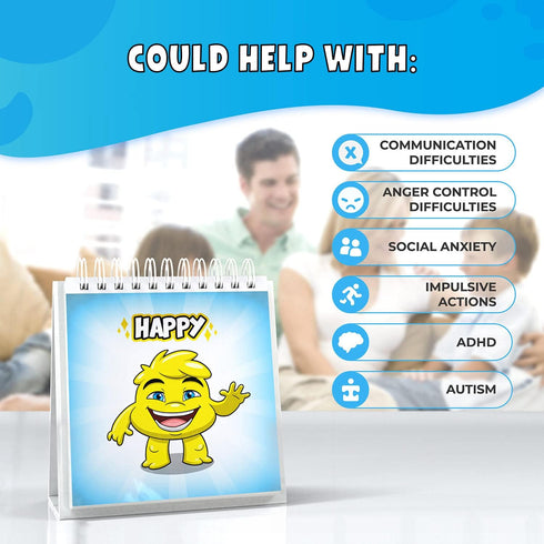 Feelings Flipbook for Kids by Professional Therapists - Learn 20 Emotions, Moods Coping Skills for ADHD