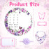 Chumia 6 Pcs Monthly Baby Milestone Blanket for Baby Girls Boys Set Baby Age Blanket Baby Month Blanket Newborn Growth Chart Blanket with Bandana Frame Headband for Background (Purple,Elegance Style) by Chumia