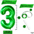 KatchOn Giant Green Number 3 Balloon - 40 Inch, Three Rex Birthday Party Decorations, Green 3 Balloon for Happy Birthday