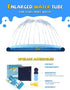 VISTOP Non-Slip Splash Pad for Kids and Dogs, Thicken Sprinkler Pool, Summer Outdoor Water Play Mat (77 inch, Blue)