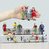 70PCS People Figurines Mini Trains, Architectural 1:25 1:50 1:75 1:87 Scale Painted Figures, Dollhouse People